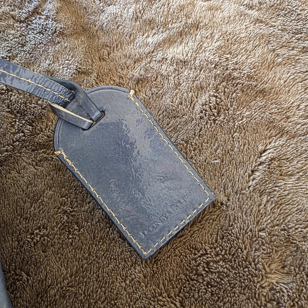 Dooney & Bourke Cindy Patent Leather Tote Bag Blue Large Shoulder Purse - Picture 12 of 16